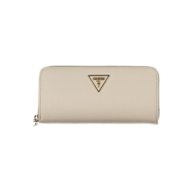 Beige Polyethylene Wallet Guess Jeans