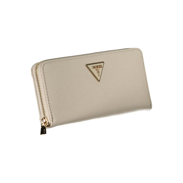 Beige Polyethylene Wallet Guess Jeans