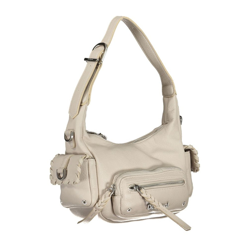 White Polyethylene Handbag Desigual