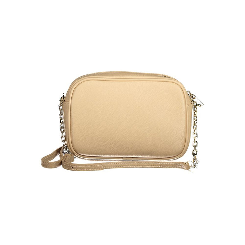 Beige Leather Handbag Patrizia Pepe