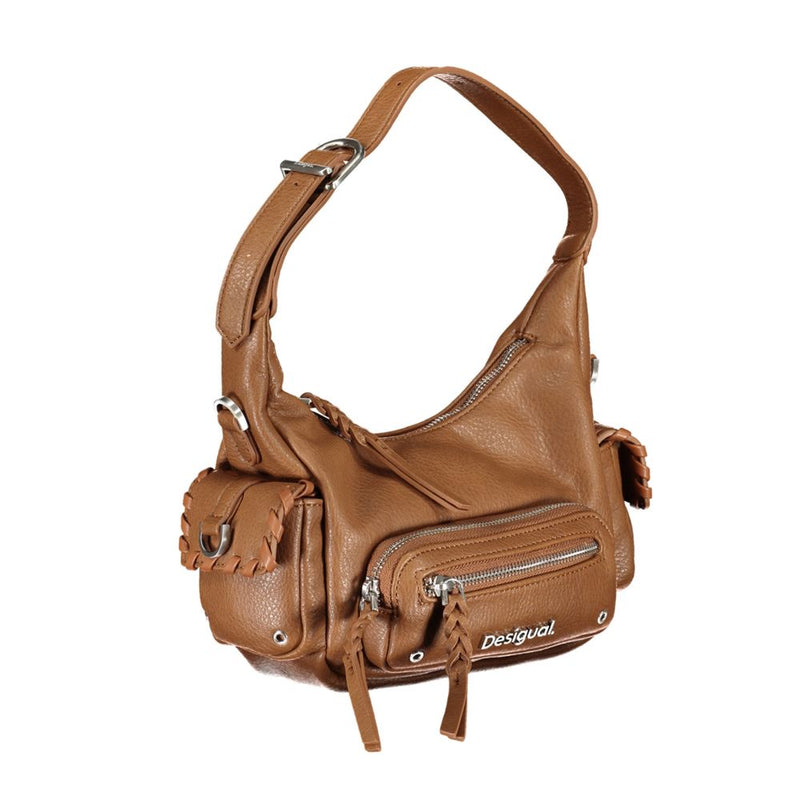 Brown Polyethylene Handbag Desigual