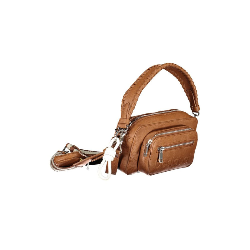 Brown Polyethylene Handbag Desigual