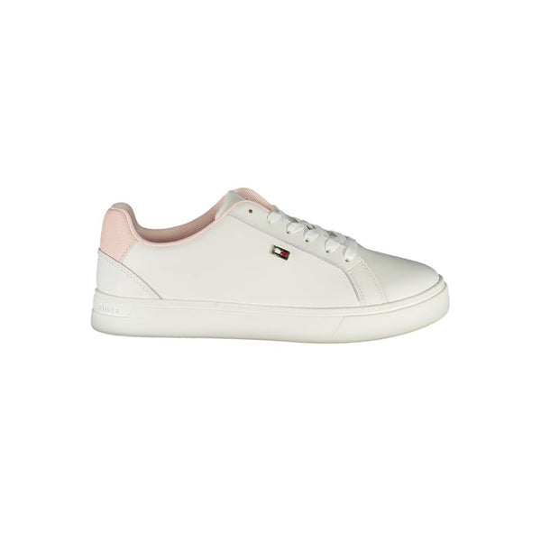 White Polyester Sneaker Tommy Hilfiger