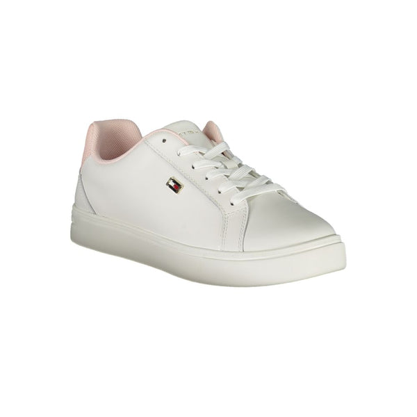 White Polyester Sneaker Tommy Hilfiger