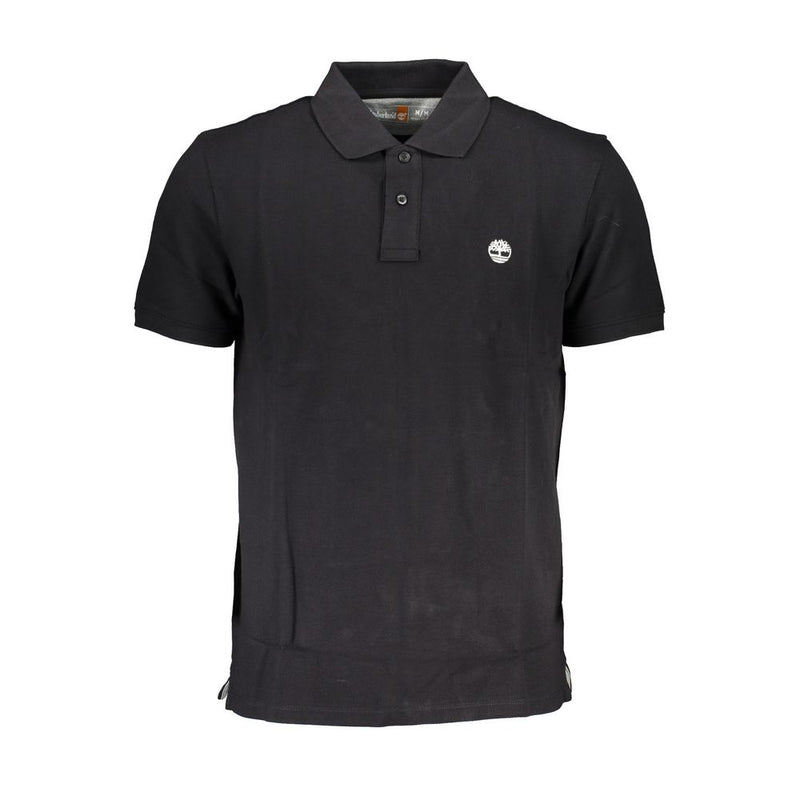 Black Cotton Polo Shirt Timberland