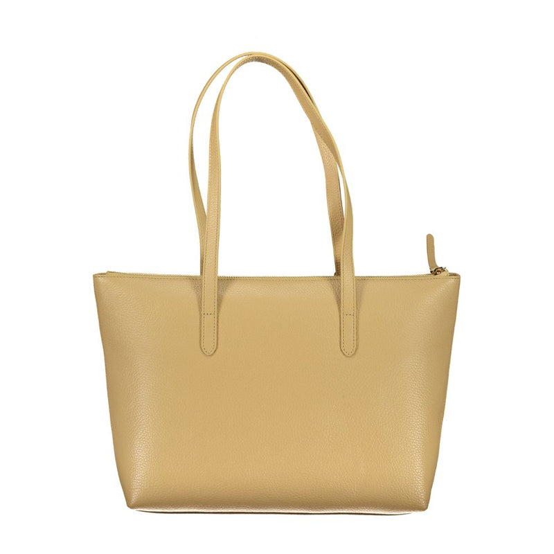 Beige Leather Handbag Coccinelle