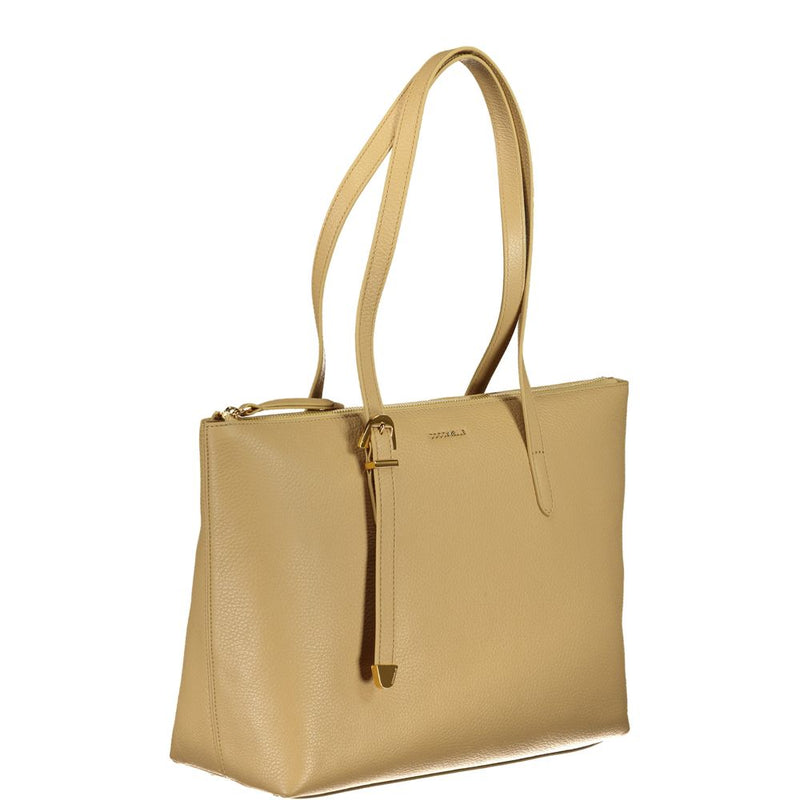 Beige Leather Handbag Coccinelle