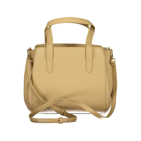 Beige Leather Handbag Coccinelle