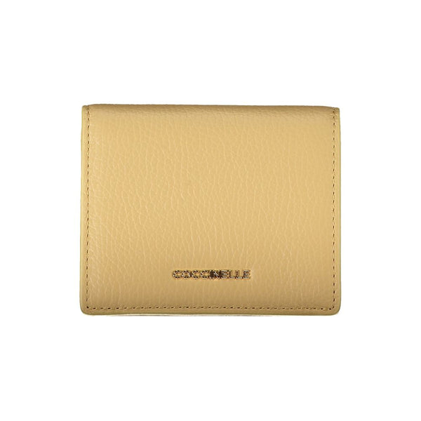 Beige Leather Wallet Coccinelle