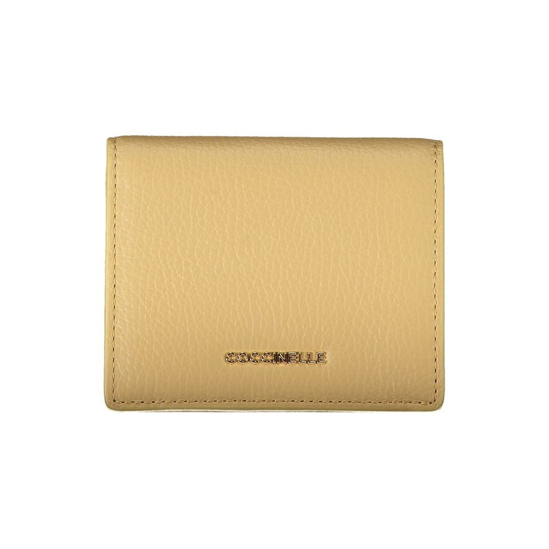 Beige Leather Wallet Coccinelle