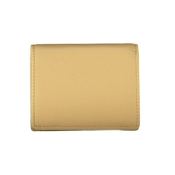 Beige Leather Wallet Coccinelle