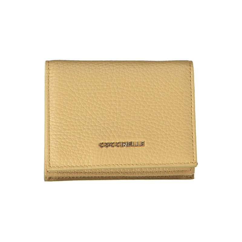 Beige Leather Wallet Coccinelle