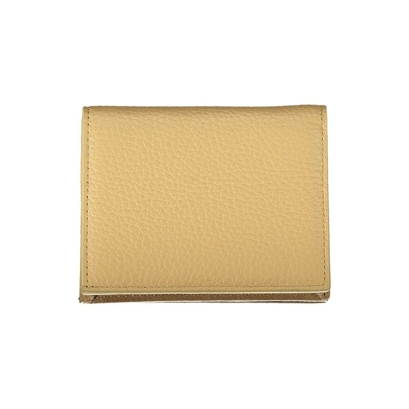 Beige Leather Wallet Coccinelle