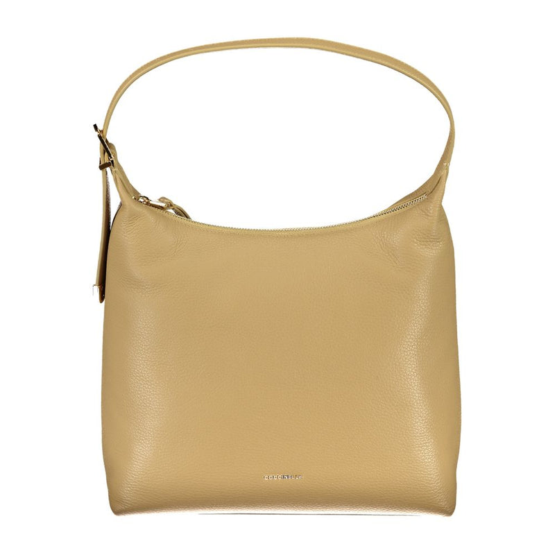 Beige Leather Handbag Coccinelle