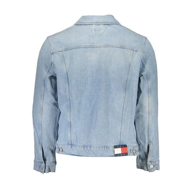 Light Blue Cotton Jacket Tommy Hilfiger