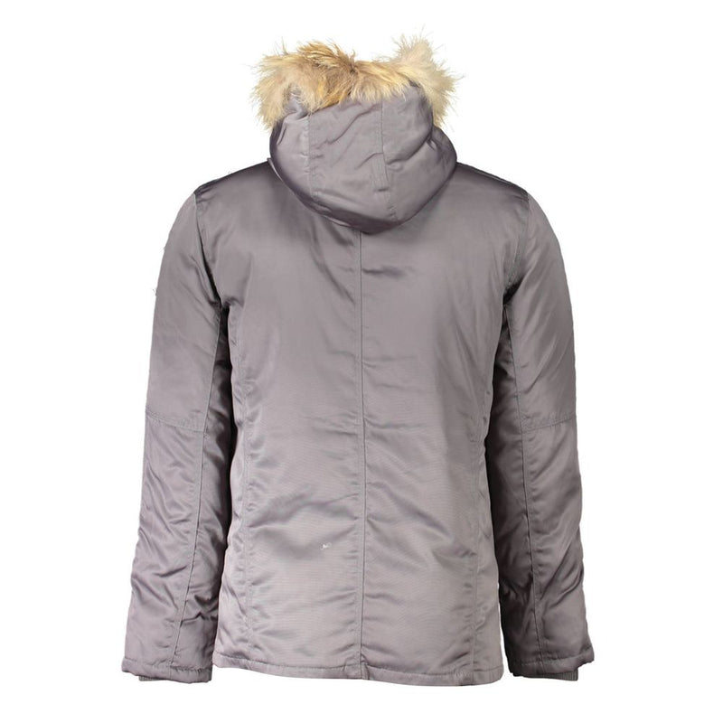 Gray Polyester Jackets & Coat 2 Special