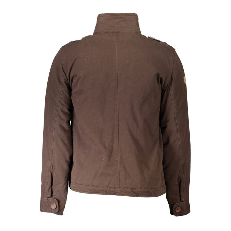 Brown Polyester Jacket Eddy Wood