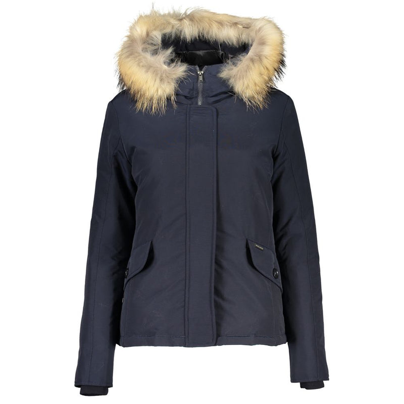 Blue Cotton Jackets & Coat Woolrich