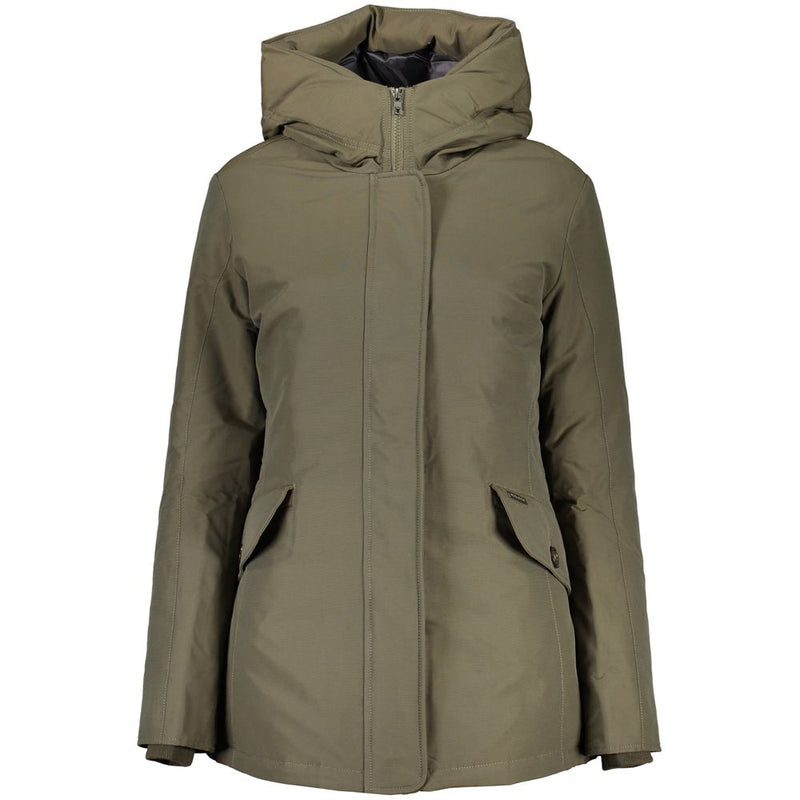 Green Cotton Jackets & Coat Woolrich