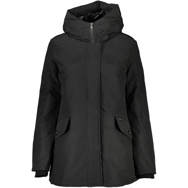 Black Cotton Jackets & Coat Woolrich