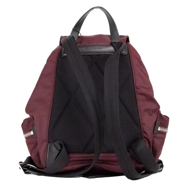 Medium Burgundy Econyl Nylon Rucksack Drawstring Backpack Bookbag Burberry