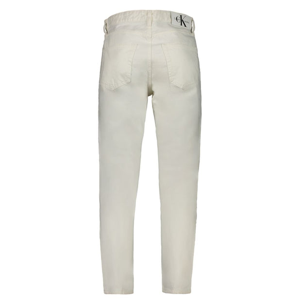 White Cotton Jeans & Pant Calvin Klein