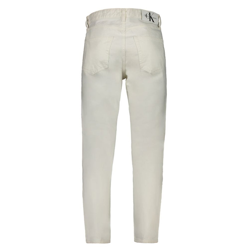 White Cotton Jeans & Pant Calvin Klein