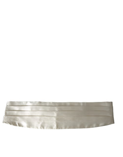 White Men Wide Waist Silk Belt Cummerbund Dolce & Gabbana