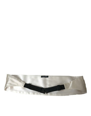 White Men Wide Waist Silk Belt Cummerbund Dolce & Gabbana