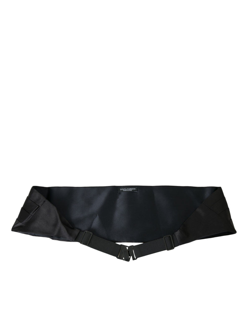 Black Men Wide Waist Silk Belt Cummerbund Dolce & Gabbana