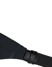 Black Men Wide Waist Silk Belt Cummerbund Dolce & Gabbana