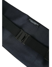 Black Men Wide Waist Silk Belt Cummerbund Dolce & Gabbana