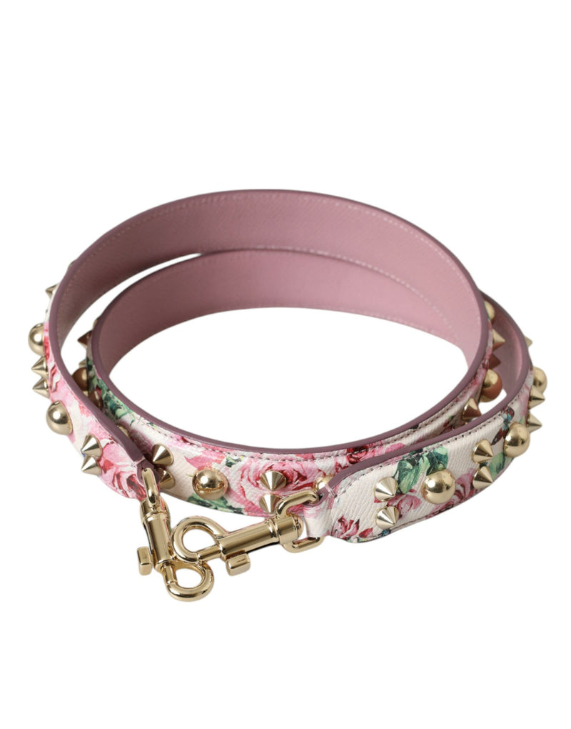 Pink Floral Handbag Accessory Shoulder Strap Dolce & Gabbana