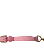 Pink Leather Crystal Chain Embellished Belt Dolce & Gabbana