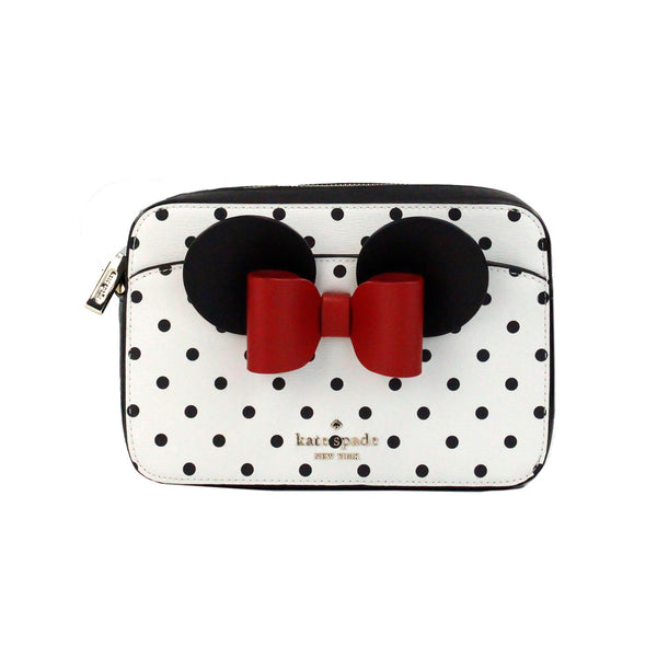 Disney Minnie Mouse Polka Dot Printed PVC Crossbody Camera Bag Kate Spade