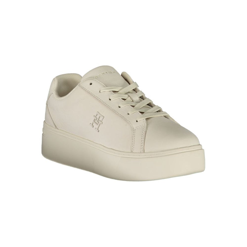 White Polyester Sneaker Tommy Hilfiger