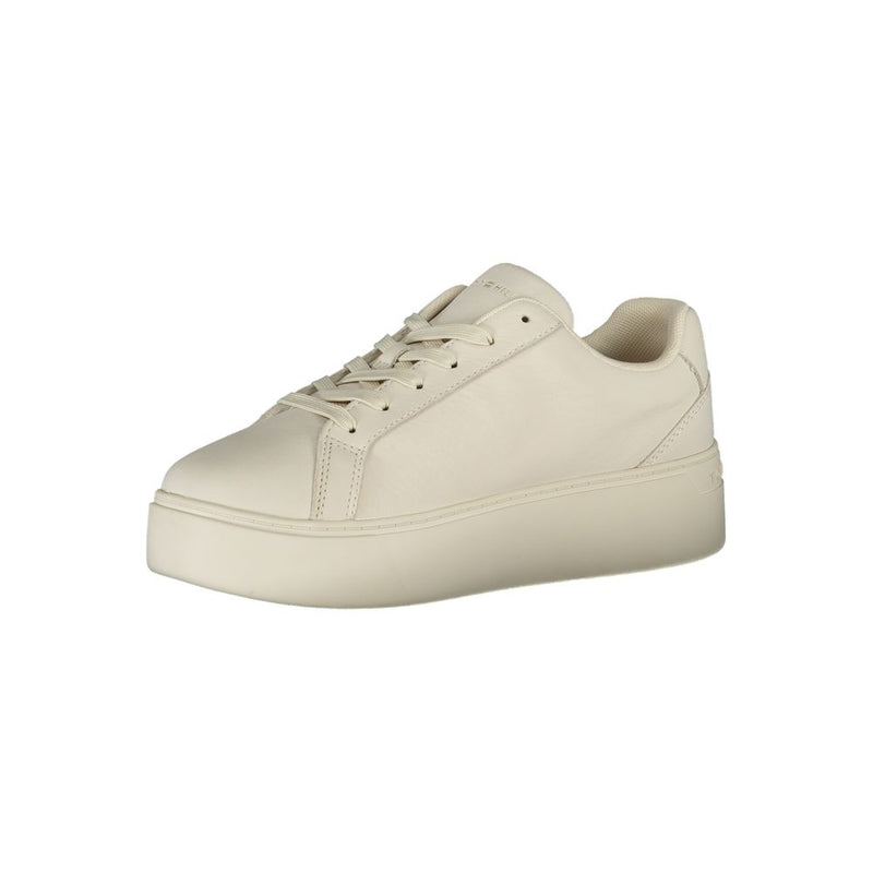 White Polyester Sneaker Tommy Hilfiger