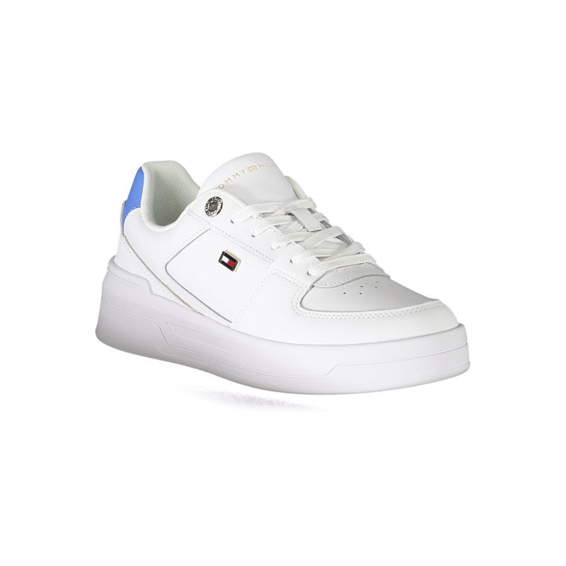 White Polyester Sneaker Tommy Hilfiger