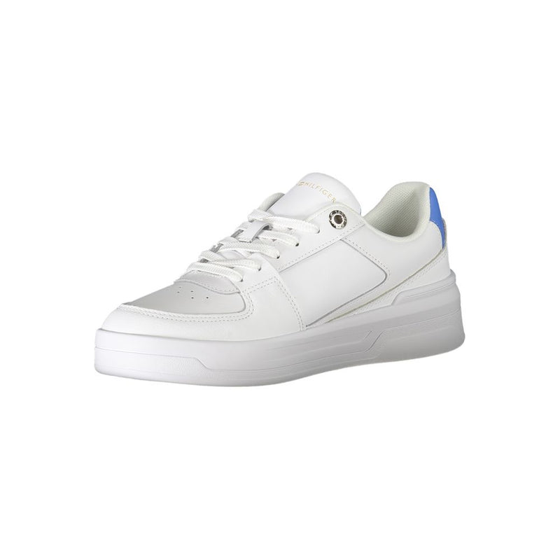 White Polyester Sneaker Tommy Hilfiger