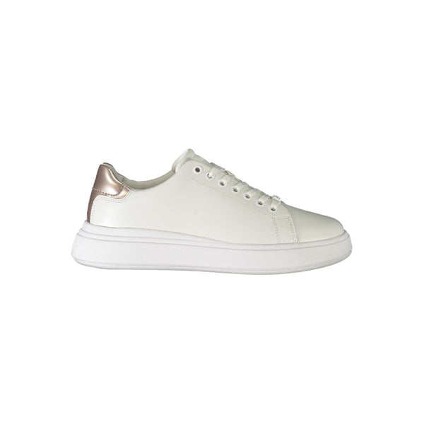 White Polyester Sneaker Calvin Klein