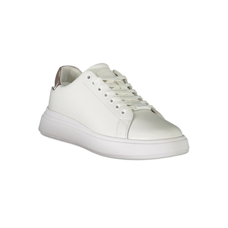 White Polyester Sneaker Calvin Klein