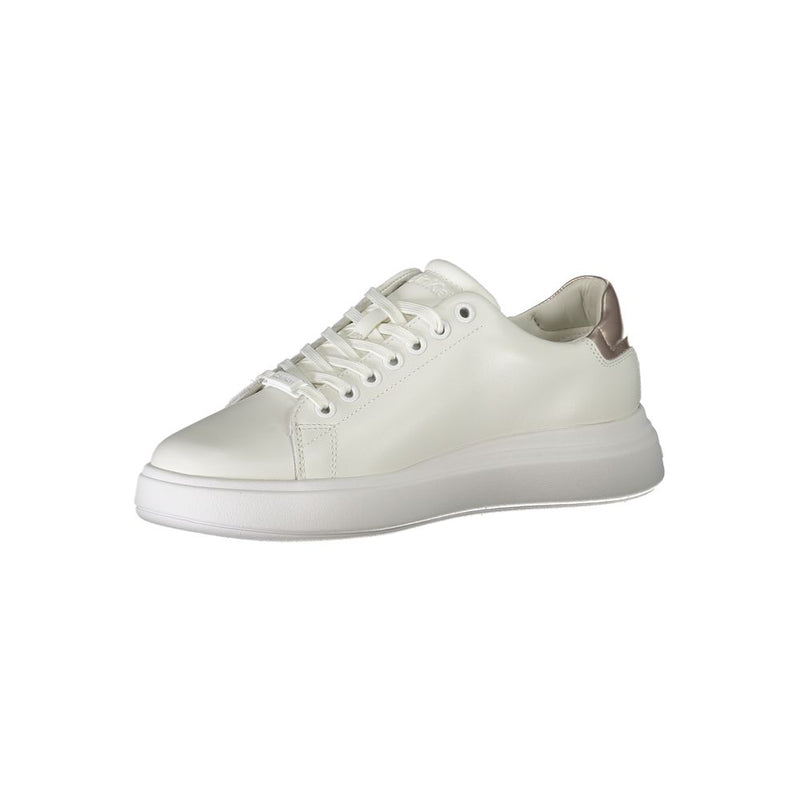 White Polyester Sneaker Calvin Klein