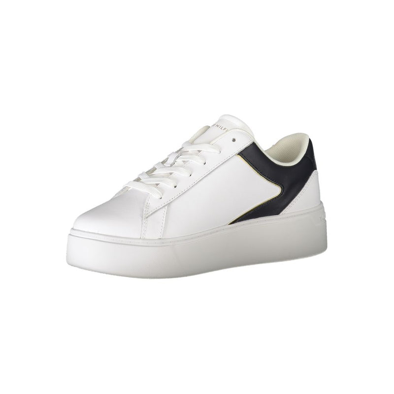 White Polyester Sneaker Tommy Hilfiger