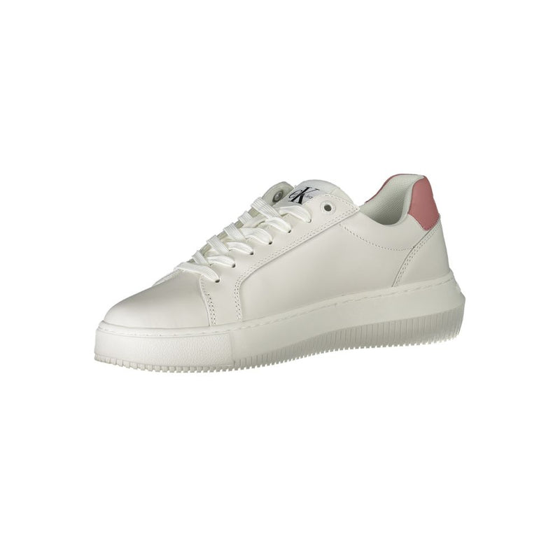 White Polyester Sneaker Calvin Klein