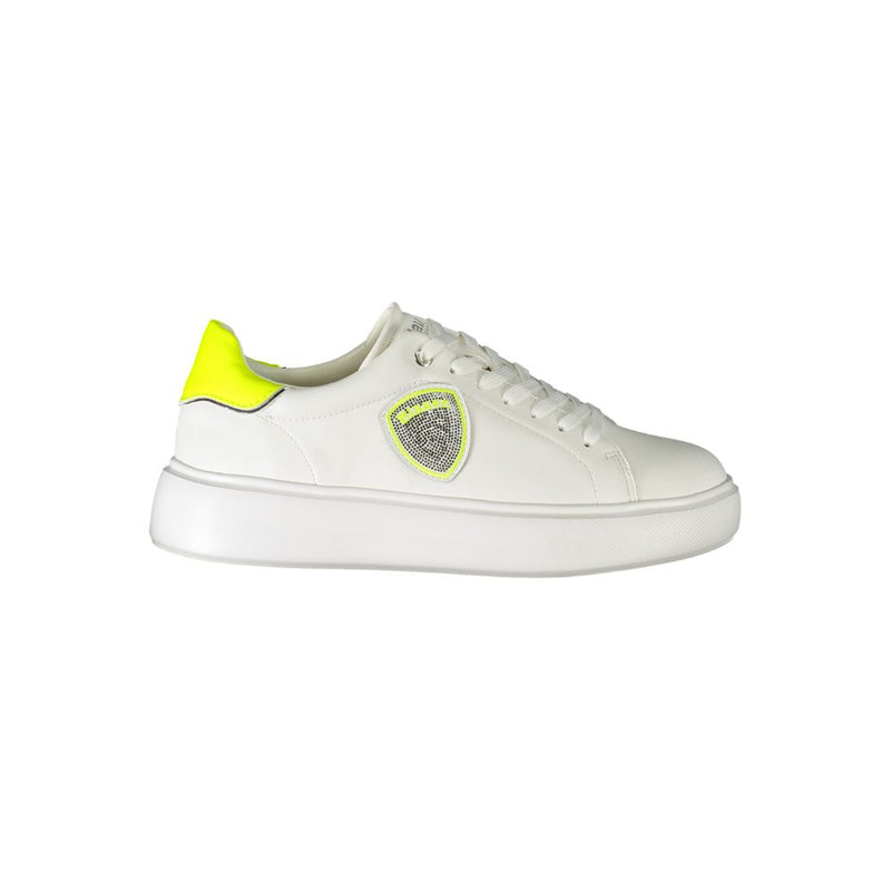 White Polyester Sneaker Blauer