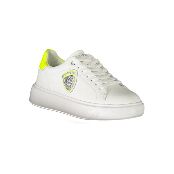 White Polyester Sneaker Blauer