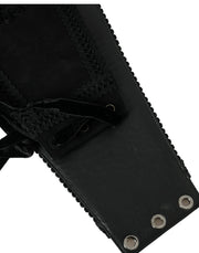 Black Canvas Embellished Waist Women Belt Dolce & Gabbana