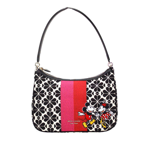 Disney 100 Sam Small Spade Flower Jacquard Canvas Shoulder Bag Kate Spade