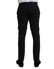 Dark Blue Wool Slim Fit Formal Pants Dolce & Gabbana