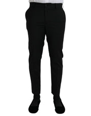 Black Wool SlimFit Dress Formal Pants Dolce & Gabbana